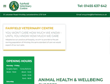 Tablet Screenshot of fairfieldvets.co.uk